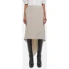 Helmut Lang Scarf Hem Virgin Wool Maxi Skirt