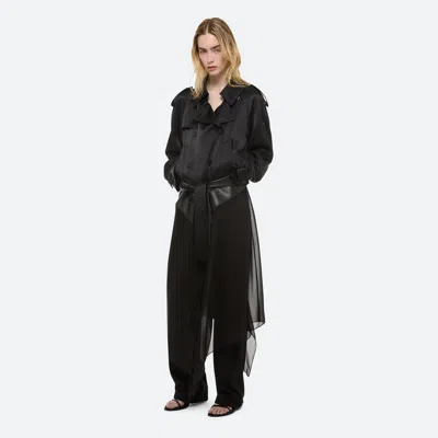 Helmut Lang Scarf Trench In Black