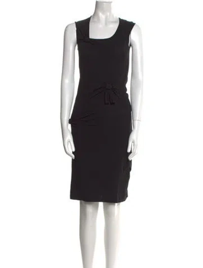 Pre-owned Helmut Lang Scoop Neck Knee-length Dress In Black