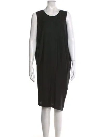 Pre-owned Helmut Lang Scoop Neck Knee-length Dress In Black