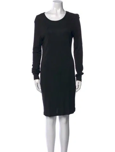 Pre-owned Helmut Lang Scoop Neck Knee-length Dress In Black