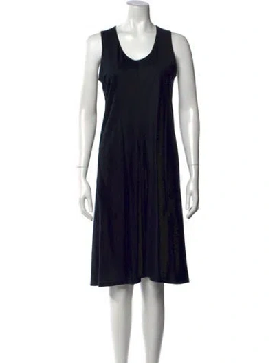 Pre-owned Helmut Lang Scoop Neck Knee-length Dress In Black