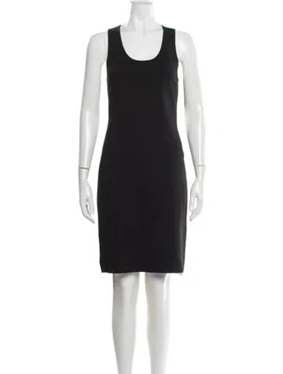 Pre-owned Helmut Lang Scoop Neck Knee-length Dress In Blue