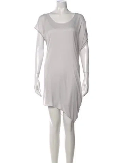 Pre-owned Helmut Lang Scoop Neck Knee-length Dress In Gray
