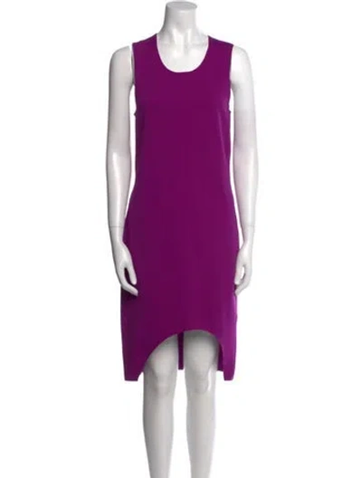 Pre-owned Helmut Lang Scoop Neck Knee-length Dress In Purple
