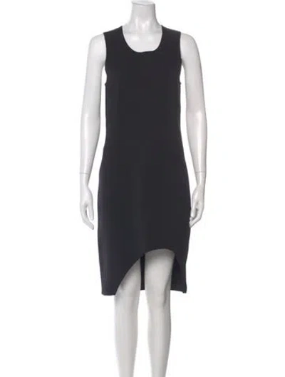 Pre-owned Helmut Lang Scoop Neck Knee-length Dress W/ Tags In Black