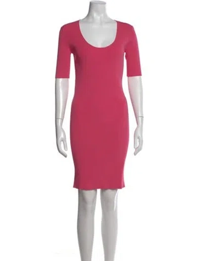 Pre-owned Helmut Lang Scoop Neck Knee-length Dress W/ Tags In Pink