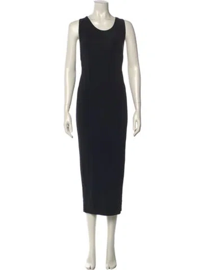 Pre-owned Helmut Lang Scoop Neck Long Dress In Black