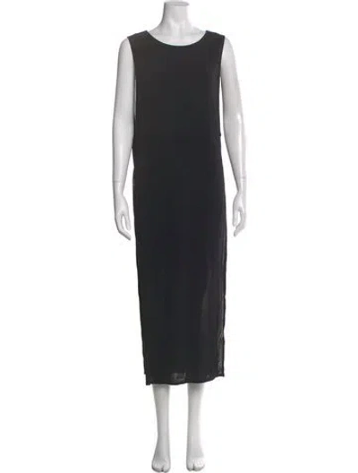 Pre-owned Helmut Lang Scoop Neck Long Dress In Black