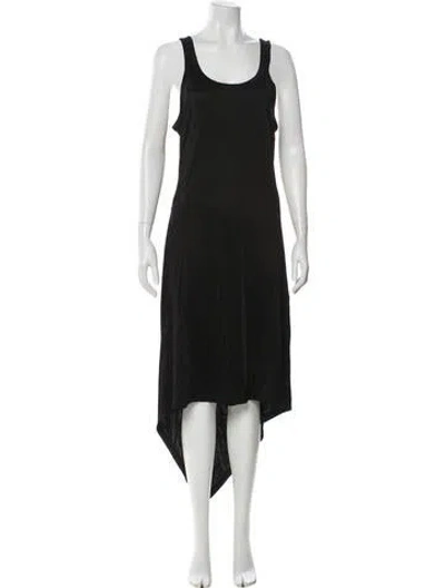 Pre-owned Helmut Lang Scoop Neck Long Dress In Black