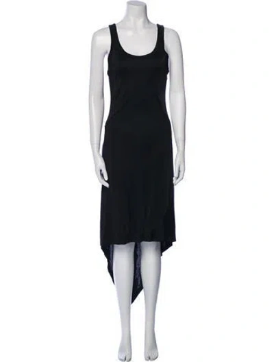 Pre-owned Helmut Lang Scoop Neck Long Dress In Black
