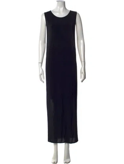 Pre-owned Helmut Lang Scoop Neck Long Dress In Black
