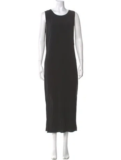Pre-owned Helmut Lang Scoop Neck Long Dress In Gray