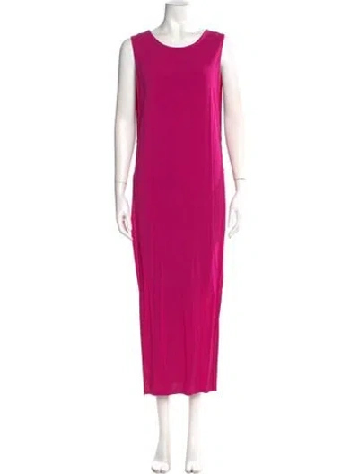 Pre-owned Helmut Lang Scoop Neck Long Dress In Pink