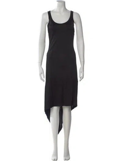 Pre-owned Helmut Lang Scoop Neck Long Dress W/ Tags In Blue