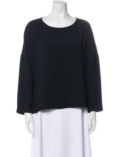 Pre-owned Helmut Lang Scoop Neck Long Sleeve Sweatshirt In Blue