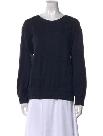 Pre-owned Helmut Lang Scoop Neck Long Sleeve Sweatshirt In Blue