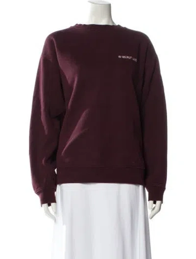Pre-owned Helmut Lang Scoop Neck Long Sleeve Sweatshirt In Burgundy