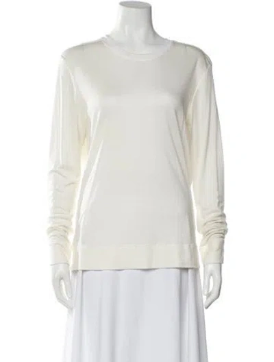 Pre-owned Helmut Lang Scoop Neck Long Sleeve Sweatshirt In Neutral