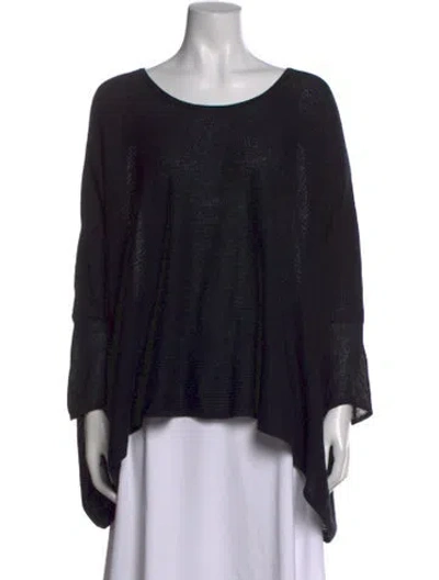 Pre-owned Helmut Lang Scoop Neck Long Sleeve Top In Black