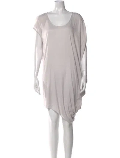 Pre-owned Helmut Lang Scoop Neck Midi Length Dress In Gray