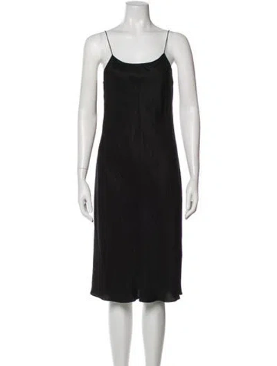 Pre-owned Helmut Lang Scoop Neck Midi Length Dress In Multi