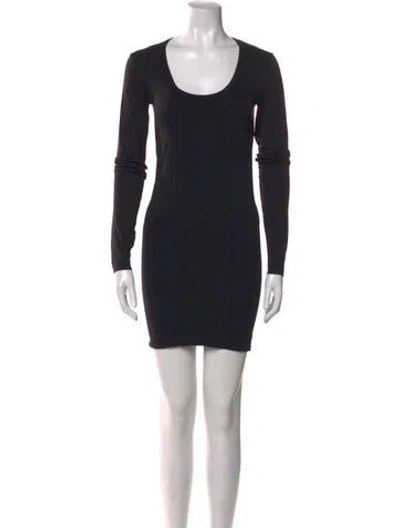 Pre-owned Helmut Lang Scoop Neck Mini Dress In Black