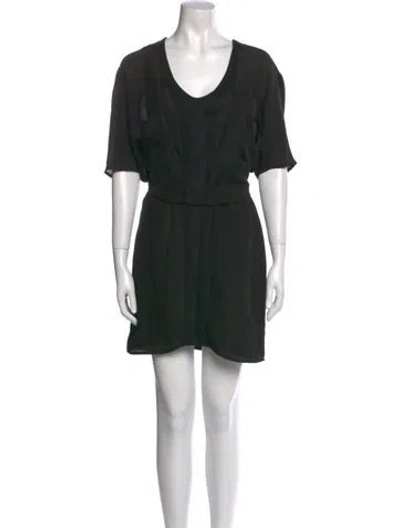 Pre-owned Helmut Lang Scoop Neck Mini Dress In Black