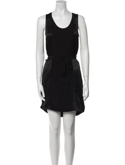 Pre-owned Helmut Lang Scoop Neck Mini Dress In Black