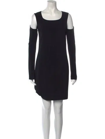 Pre-owned Helmut Lang Scoop Neck Mini Dress In Black