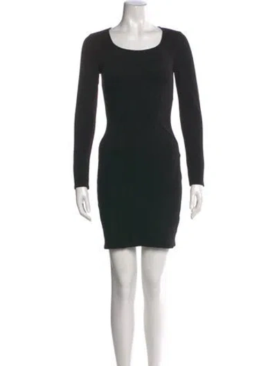 Pre-owned Helmut Lang Scoop Neck Mini Dress In Black