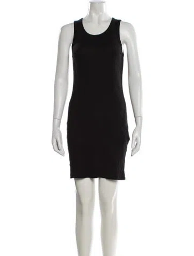 Pre-owned Helmut Lang Scoop Neck Mini Dress In Black