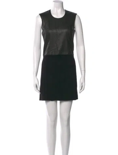 Pre-owned Helmut Lang Scoop Neck Mini Dress In Black