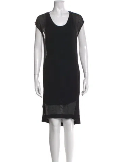 Pre-owned Helmut Lang Scoop Neck Mini Dress In Black