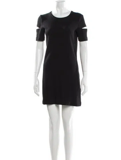 Pre-owned Helmut Lang Scoop Neck Mini Dress In Black