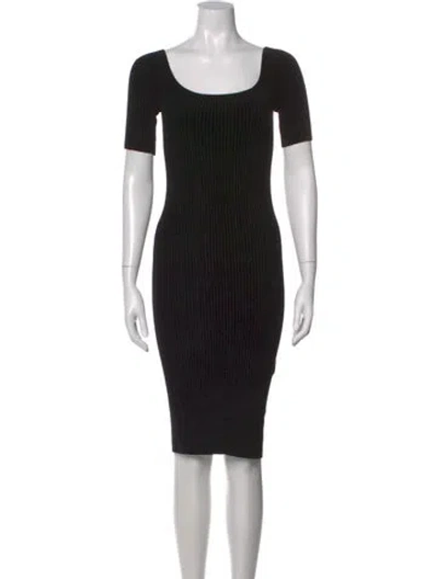 Pre-owned Helmut Lang Scoop Neck Mini Dress In Black