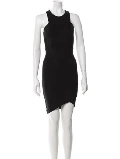 Pre-owned Helmut Lang Scoop Neck Mini Dress In Black