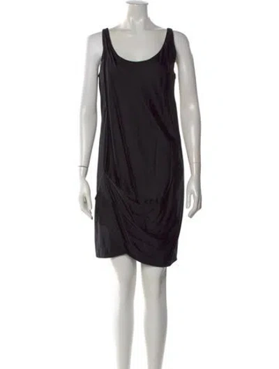 Pre-owned Helmut Lang Scoop Neck Mini Dress In Black