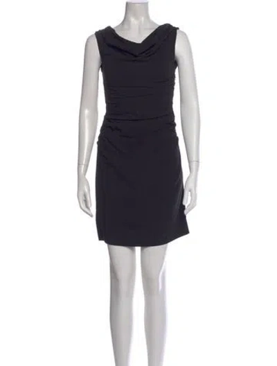 Pre-owned Helmut Lang Scoop Neck Mini Dress In Black