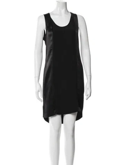 Pre-owned Helmut Lang Scoop Neck Mini Dress In Black