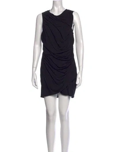Pre-owned Helmut Lang Scoop Neck Mini Dress In Black