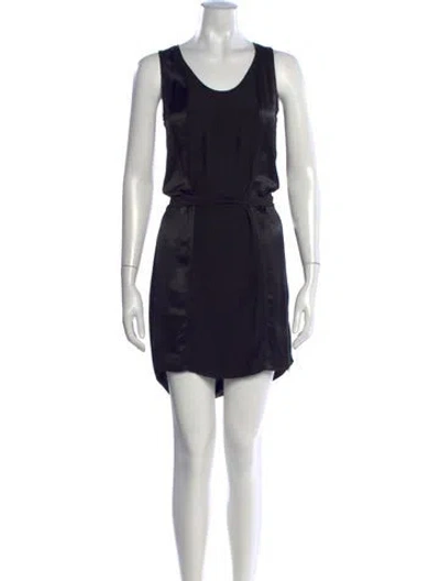 Pre-owned Helmut Lang Scoop Neck Mini Dress In Black