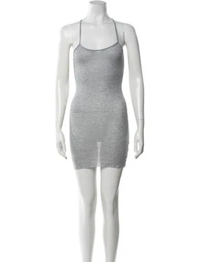 Pre-owned Helmut Lang Scoop Neck Mini Dress In Black
