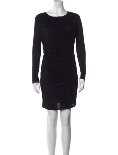 Pre-owned Helmut Lang Scoop Neck Mini Dress In Black