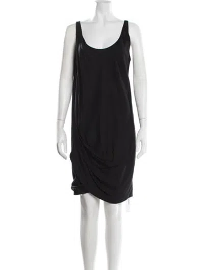Pre-owned Helmut Lang Scoop Neck Mini Dress In Black