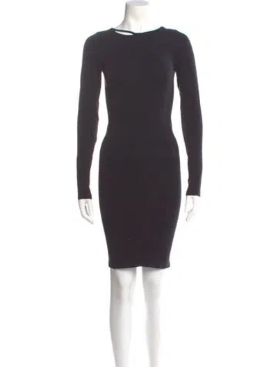 Pre-owned Helmut Lang Scoop Neck Mini Dress In Gray