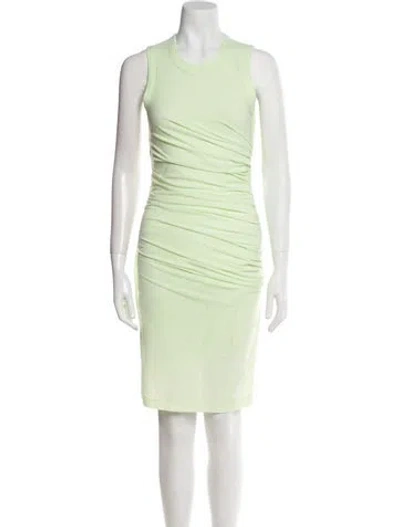 Pre-owned Helmut Lang Scoop Neck Mini Dress In Green
