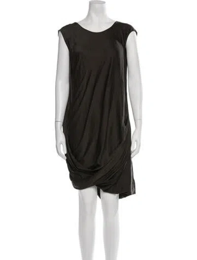 Pre-owned Helmut Lang Scoop Neck Mini Dress In Green