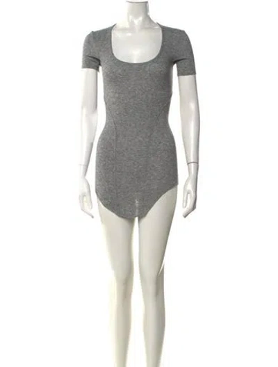 Pre-owned Helmut Lang Scoop Neck Mini Dress In Grey