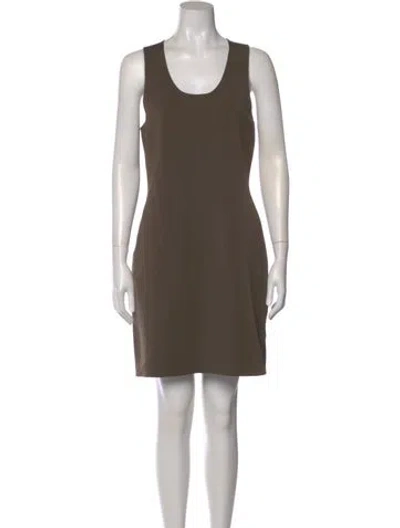 Pre-owned Helmut Lang Scoop Neck Mini Dress In Neutral